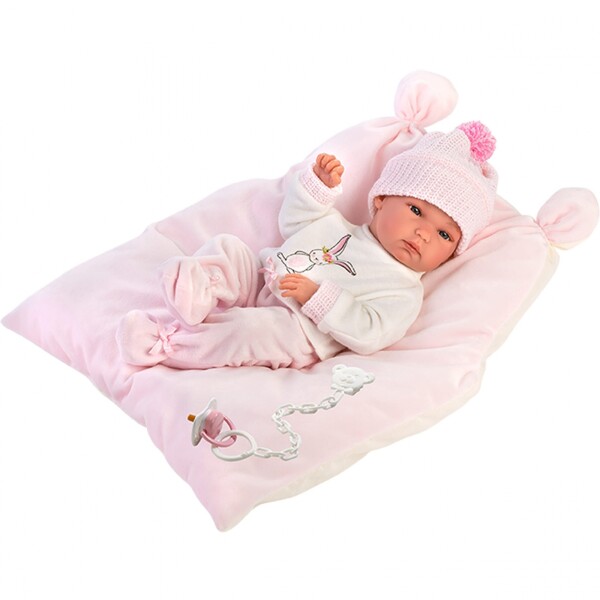 Conjunto Dormir Muñecas Llorens 35cm Set Pijama Almohadon Variante Modelo Vestido