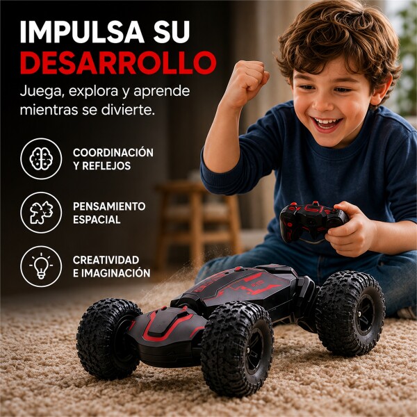 Auto Stunt a Control Remoto y por Gestos con Giro 180° Rojo 1