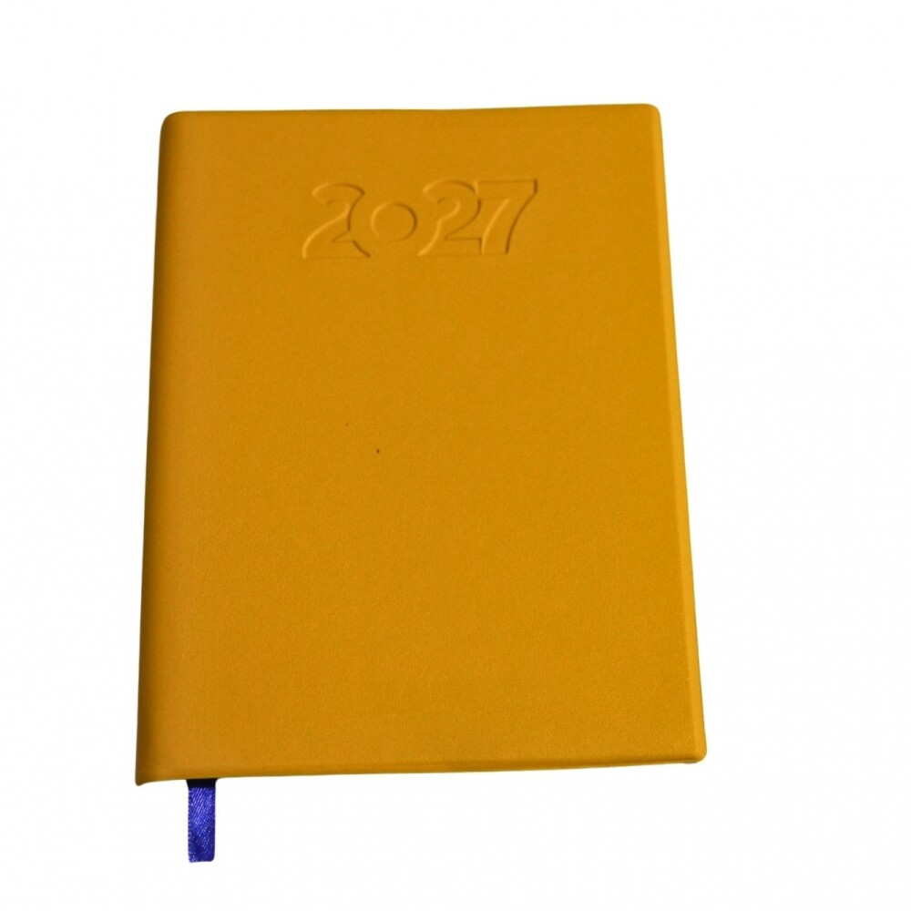 AGENDA ABEZETA 211 CLASICA MEDIUM TAPA FUNDA SEMANA A LA VISTA COLOR AMARILLO