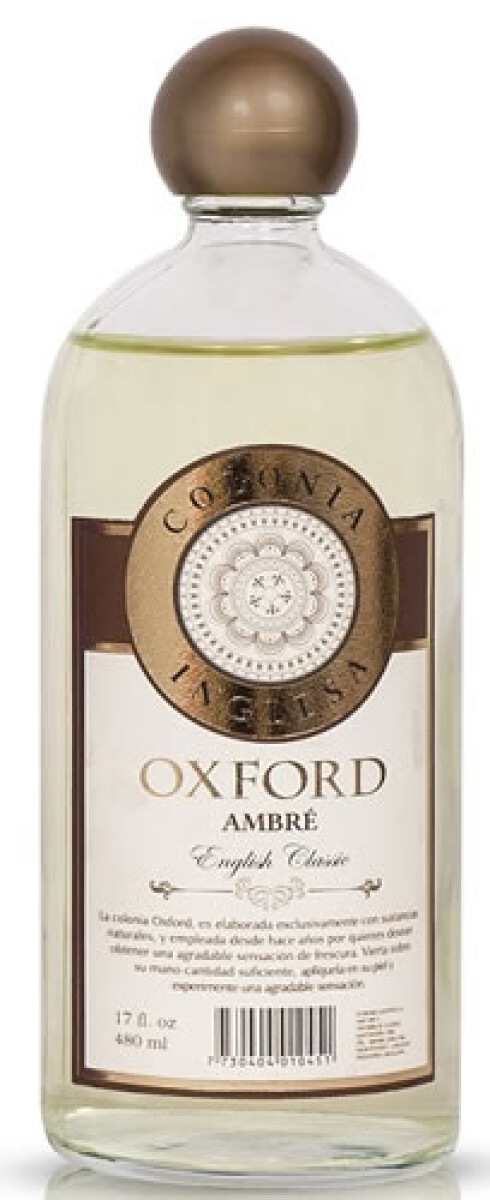 Colonia Oxford Ámbar 480 ml – Fragancia Clásica
