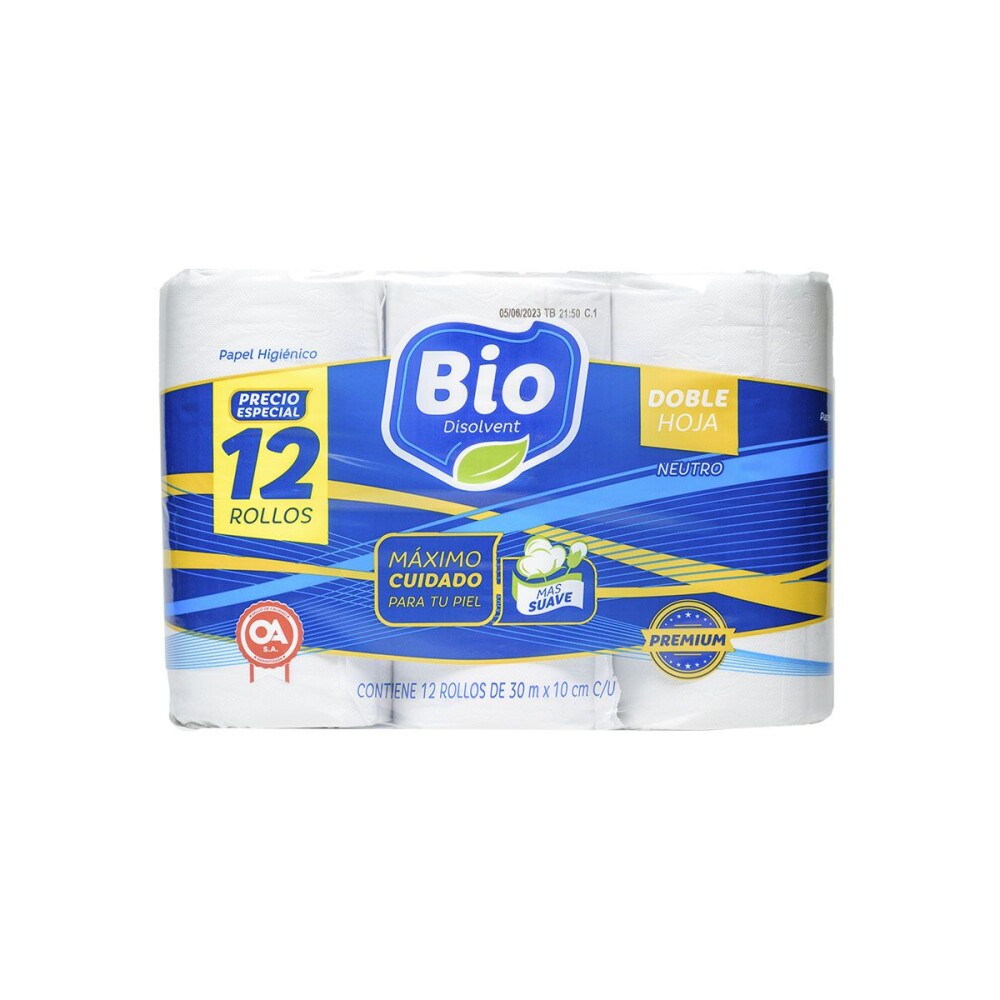 BIO PAPEL HIG DOBLE HOJA NEU X 12 ROLLOS única