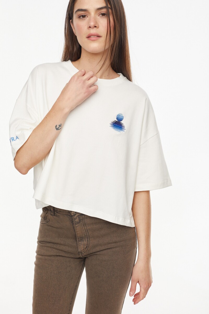 Remera Sunny - Bordado Azul 