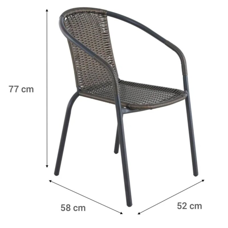 Silla de Patio apilable Simil Rattán Silla de Patio apilable Simil Rattán