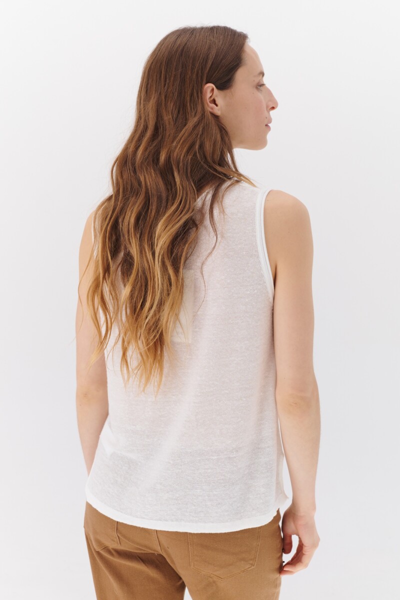 TOP TEJIDO LINO BLANCO