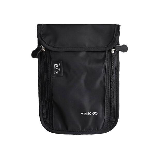 Porta pasaporte negro