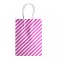 Bolsa con Asa N°2 21x15x8 Fucsia con Rayas