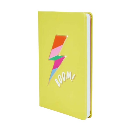 Cuaderno Libreta de Tapa Dura y 160 Páginas con Renglones Amarillo