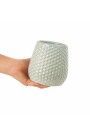 MACETA CERAMICA DOTS VERDE