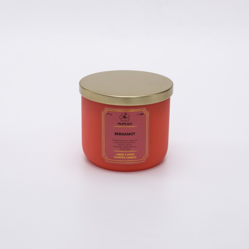 VELA PERFUMADA GRANDE DE 3 MECHAS (BERGAMOTA/396 G) VELA PERFUMADA GRANDE DE 3 MECHAS (BERGAMOTA/396 G)