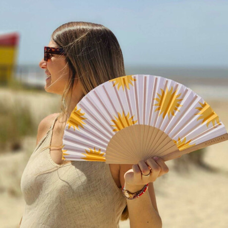 Abanico diseños en amarillo Sol