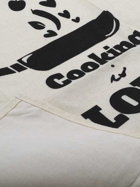 DELANTAL PRINT COOKING IS LOVE NATURAL