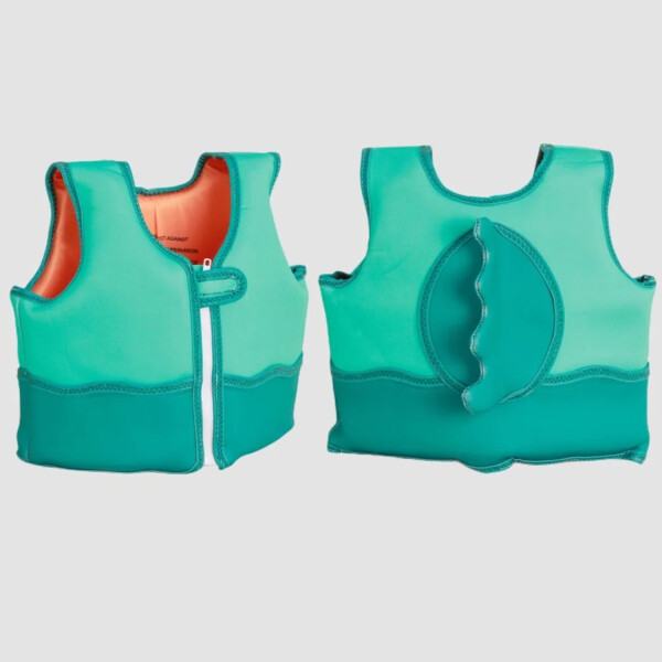 Chaleco Flotador Infantil 3D 19 KG Salvavidas Natacion NIños Variante Color Verde