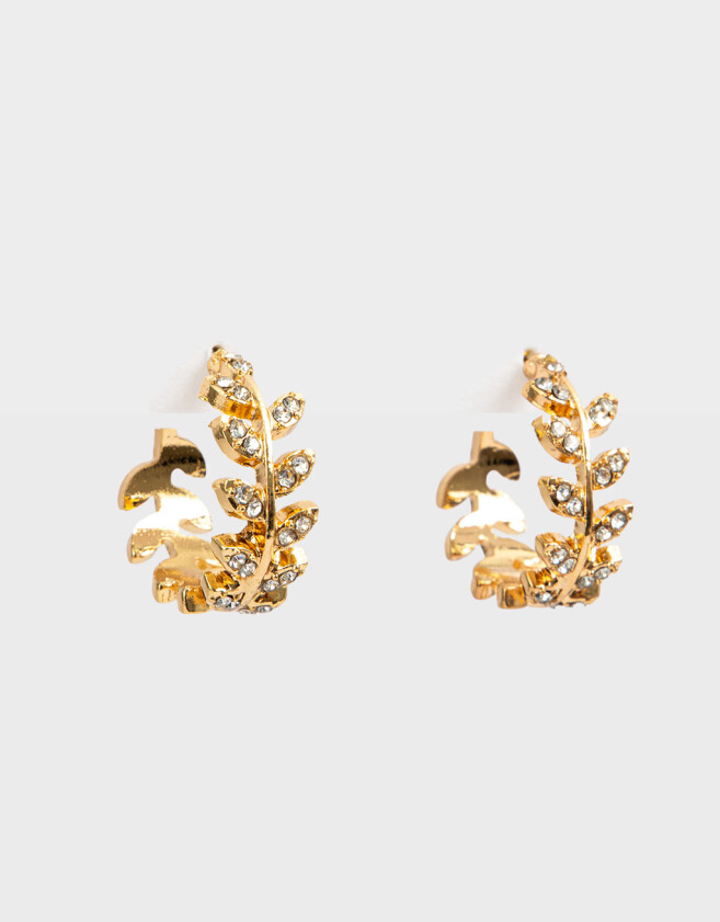 Aros Argollas Con strass Argollas Con Strass - Dorado