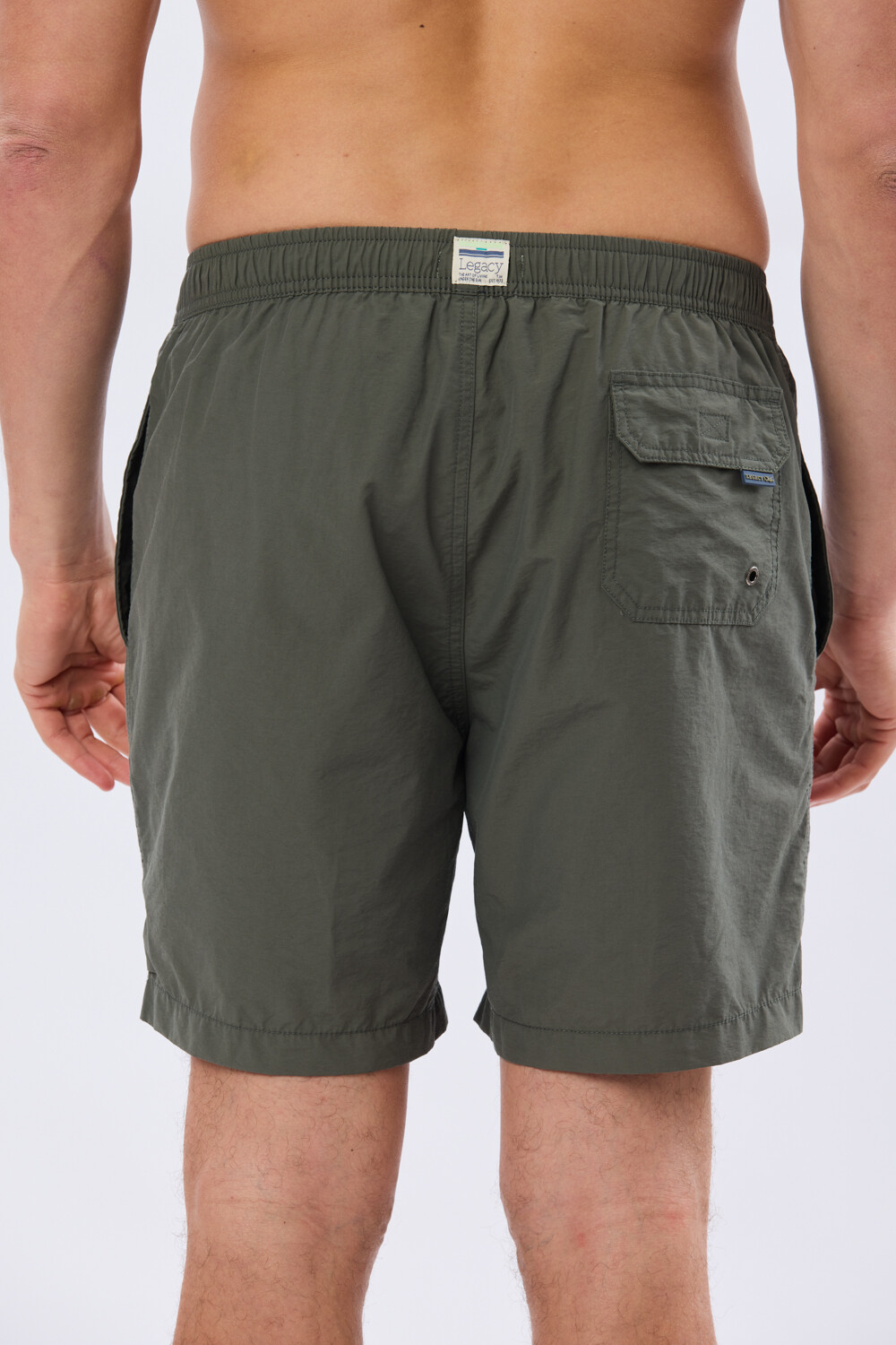 SHORT DE BAÑO LISO Verde Oscuro