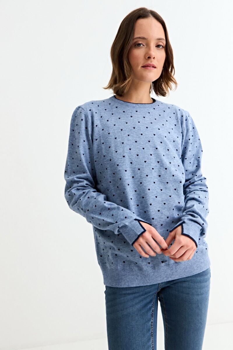 Sweater corazones CELESTE