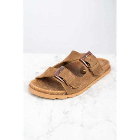 Sandalia Gamuza Camel