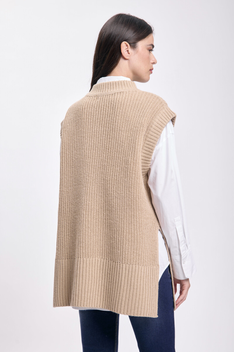 Chaleco punto Taupe