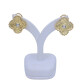 Par de caravanas en oro 18k y brillantes modelo Alhambra Par de caravanas en oro 18k y brillantes modelo Alhambra