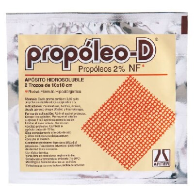 Propoleo Apósitos Sobre De 2 Uds 10 Cm.x10 Cm. Propoleo Apósitos Sobre De 2 Uds 10 Cm.x10 Cm.