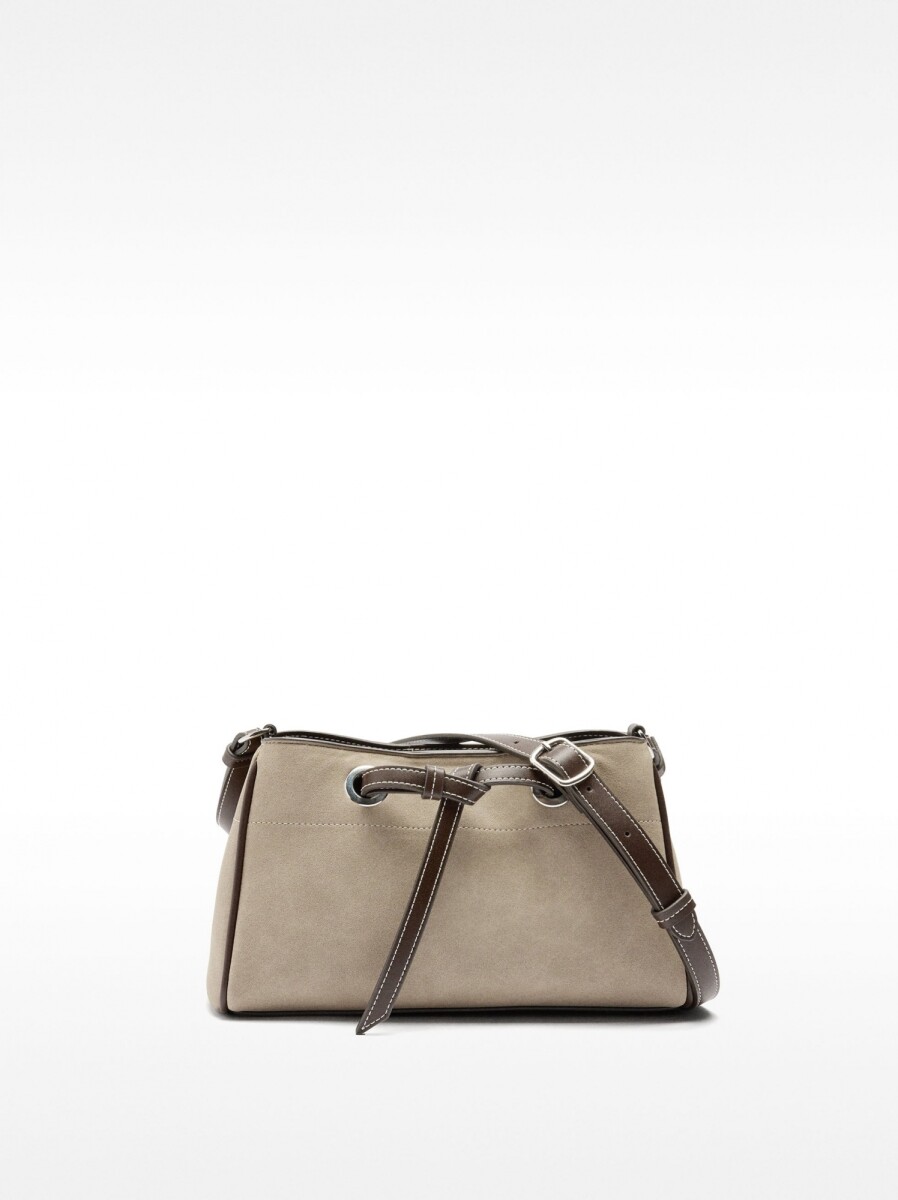 Bolso Bandolera Efecto Piel - taupe 