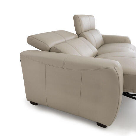 Sofá Genius (Reclinable eléctrico) - Cuero Básico - 2 cuerpos Arena - (Preventa)