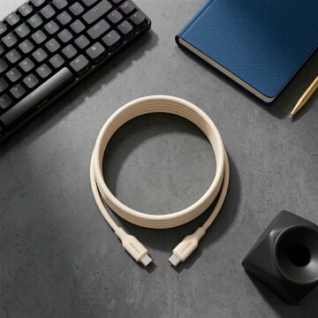 Cable De Datos Usams Tipo Usb C A Lightning 2m 30w 480mbps Blanco