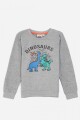 Buzo estampa Dino GRIS MELANGE
