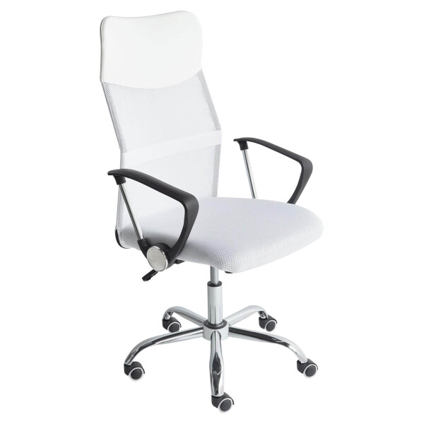 Silla De Escritorio Oficina Sillon Ejecutiva Ergonomica Tapizado Tela Mesh Con Cuero Sintetico Imback Color Blanco Silla De Escritorio Oficina Sillon Ejecutiva Ergonomica Tapizado Tela Mesh Con Cuero Sintetico Imback Color Blanco