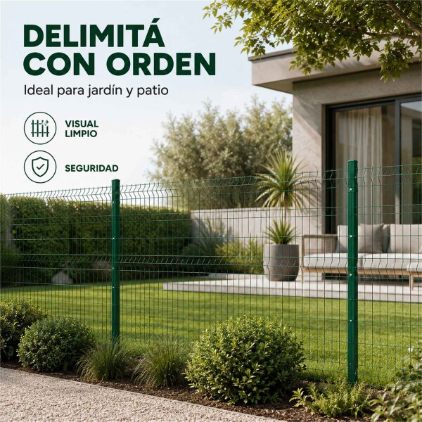 Panel Cerca Metálica PVC 2,50 x 1,83 m Verde