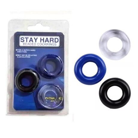 Set de 3 Anillos Stay Hard Set de 3 Anillos Stay Hard