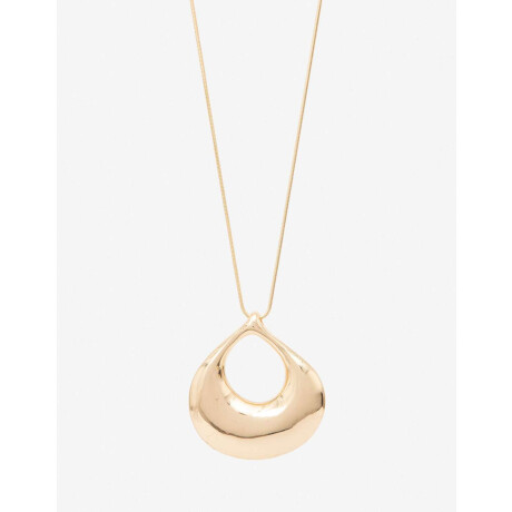 Collar Con Dije Redondo Dorado