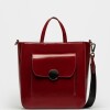 Shopper The Circle En Cuero Charol Arrugado Berry
