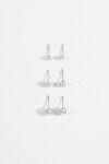 Set de perlas acero plateado
