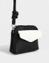 Monederos Monedero De Cuerina Bicolor - Negro