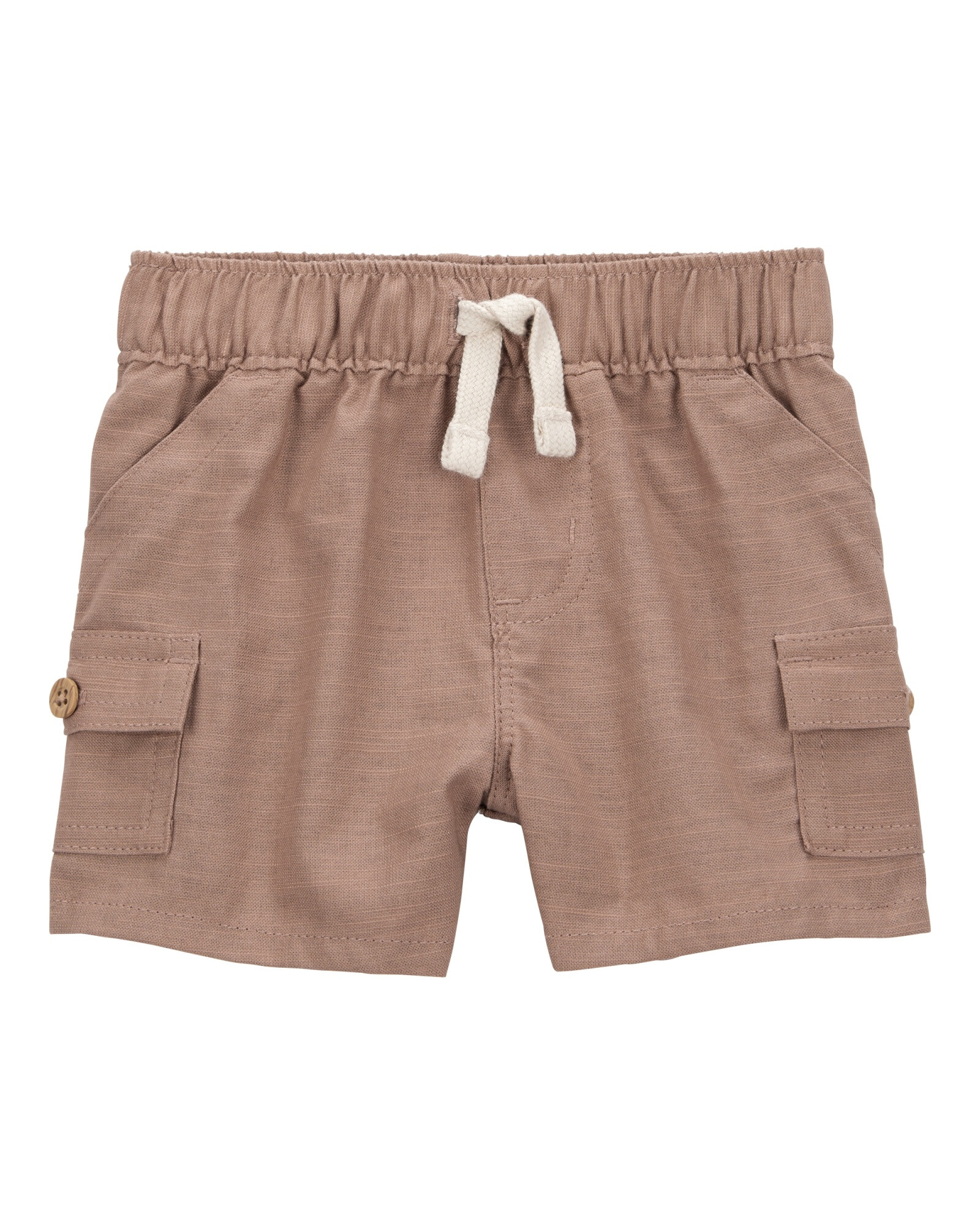 Set tres piezas de algodón, short, camisa y remera manga corta, diseño playa Sin color