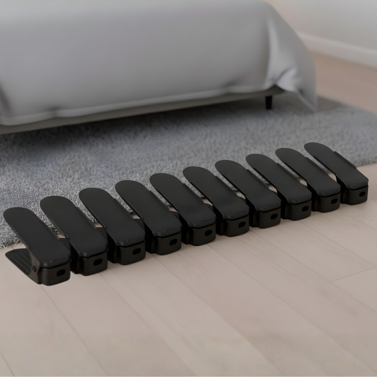 Organizador regulable de zapatos x10 - NEGRO 