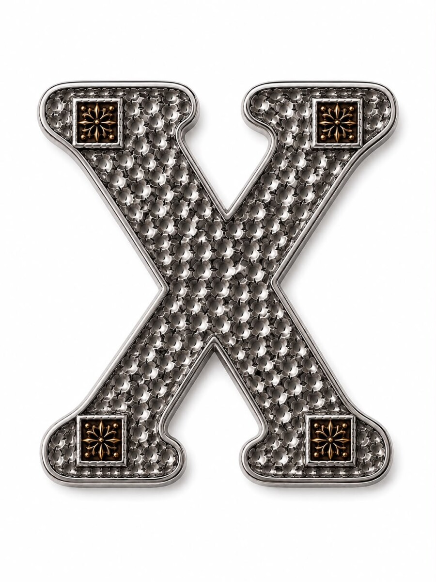 Letras Plata y Oro - X 