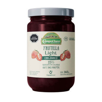 MERMELADA LIGTH FRUTILLA CAMPOCLARO 360G Mermelada Ligth Frutilla Campo