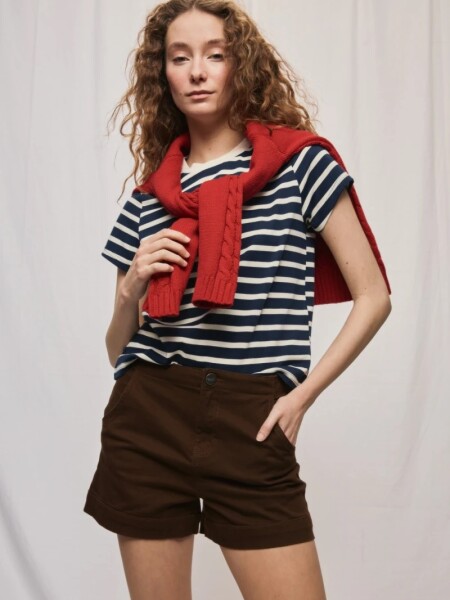 SHORT D.CASSIN TOSSAR CHOCOLATE
