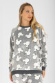 Pijama coral fleece mickey Gris melange