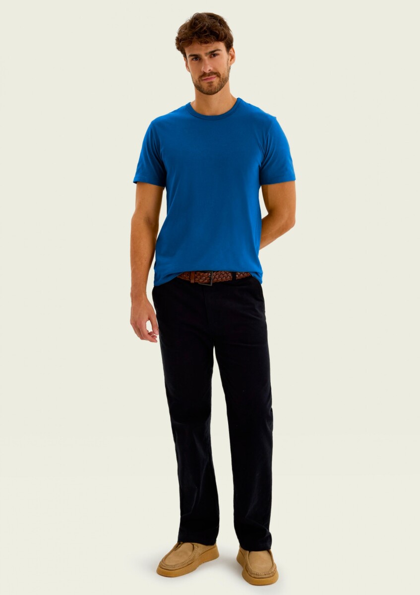 CAMISETA MANGA CORTA SLIM - AZUL 