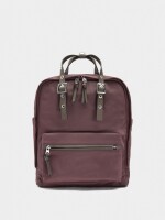 Mochila Para Portátil Hasta 14" De Nylon burdeos