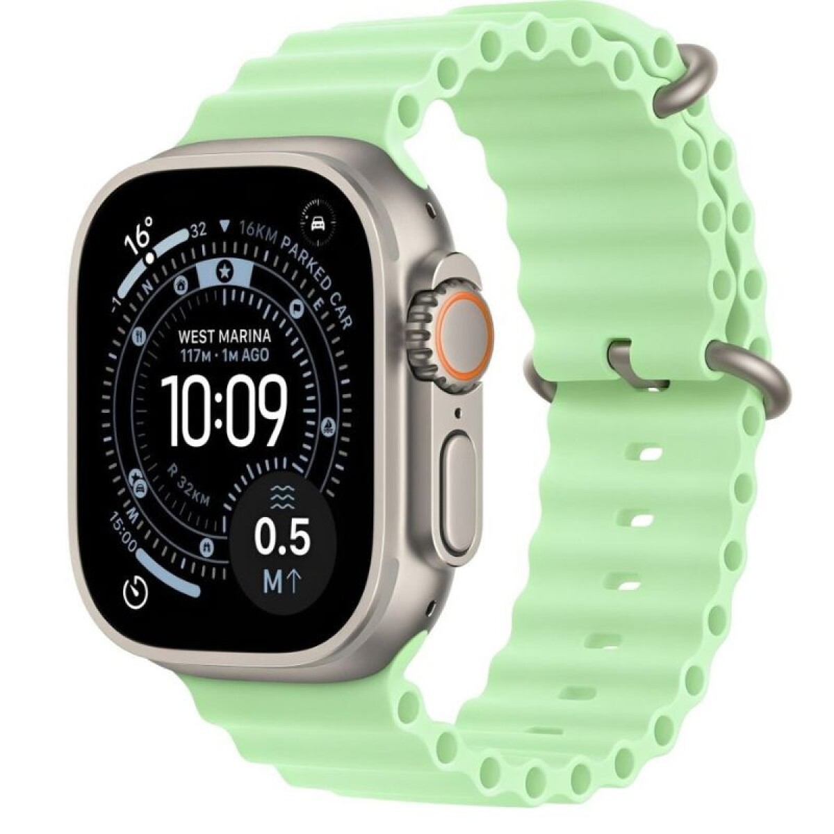 Apple Watch Ultra 3 49mm Natural Ti Osean Band Neon Green MF1V4LW/A 