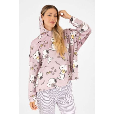 Snuggle snoopy velour Rosado