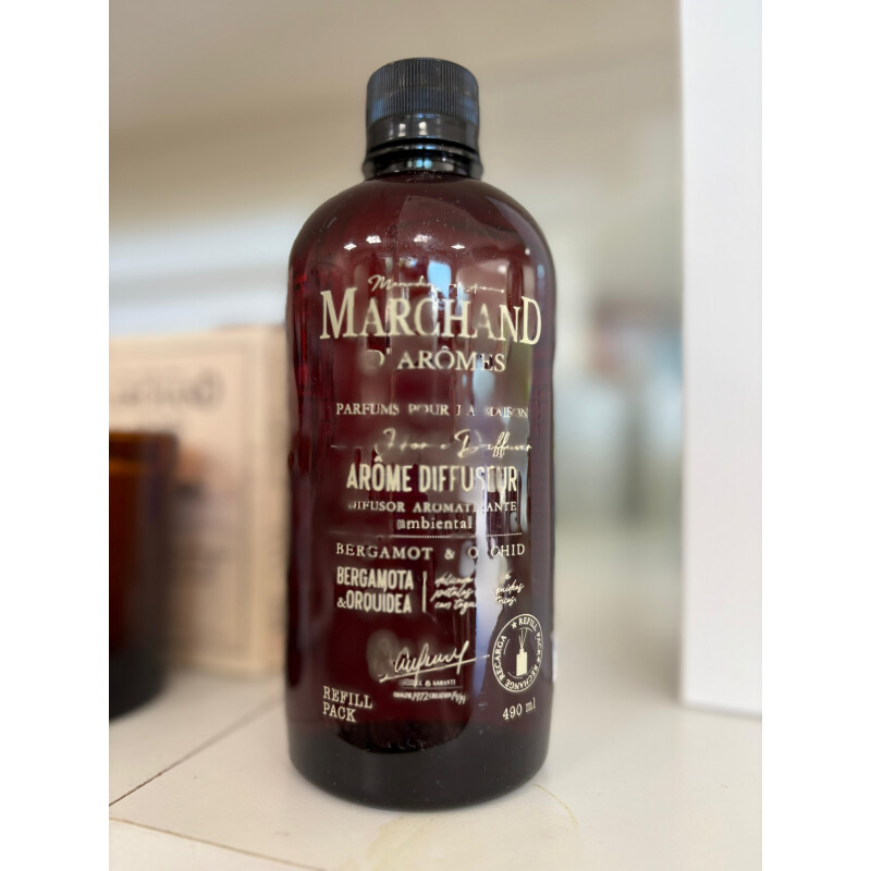 REFILL DIFUSOR DE VARILLA MARCHAND BERGAMOTA & ORQUIDEA