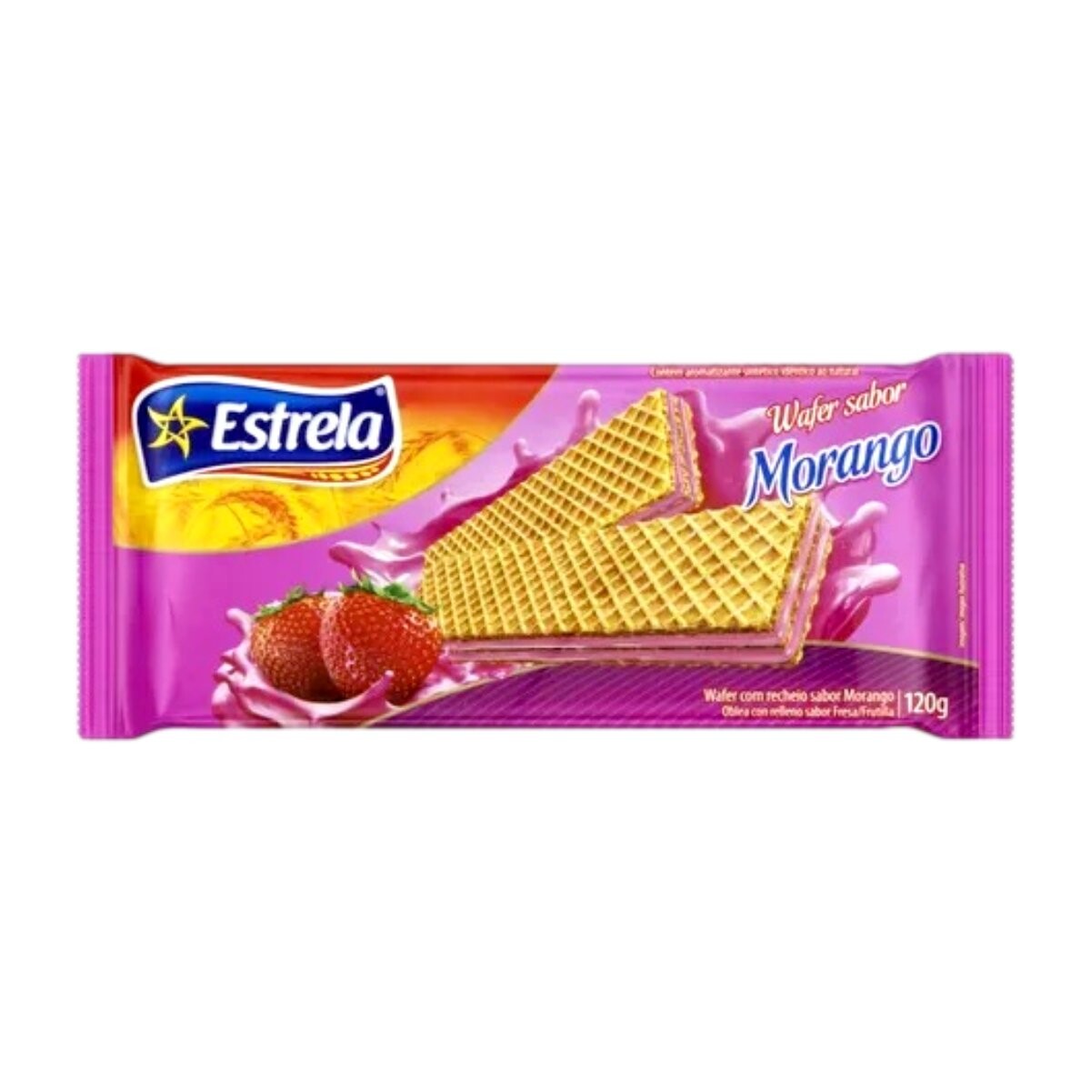 WAFFLE RELL ESTRELA 100G FRUTILLA 
