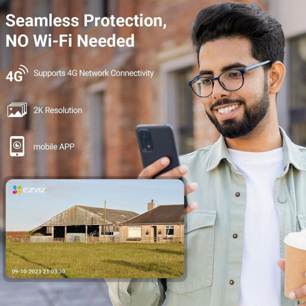 Cámara 4g Ezviz Cs-h8c 2k 3mp Con Movimiento CAMARA 4G EZVIZ CS-H8C 2K 3MP CON MOVIMI