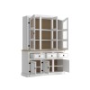 Cristalero Con Alzada Rustico 6 Puertas 3 Cajones Blanco Mie Cristalero Con Alzada Rustico 6 Puertas 3 Cajones Blanco Mie