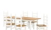 Juego de comedor Extensible 6 Sillas Mad Maciza 160 a 200 cm Blanco