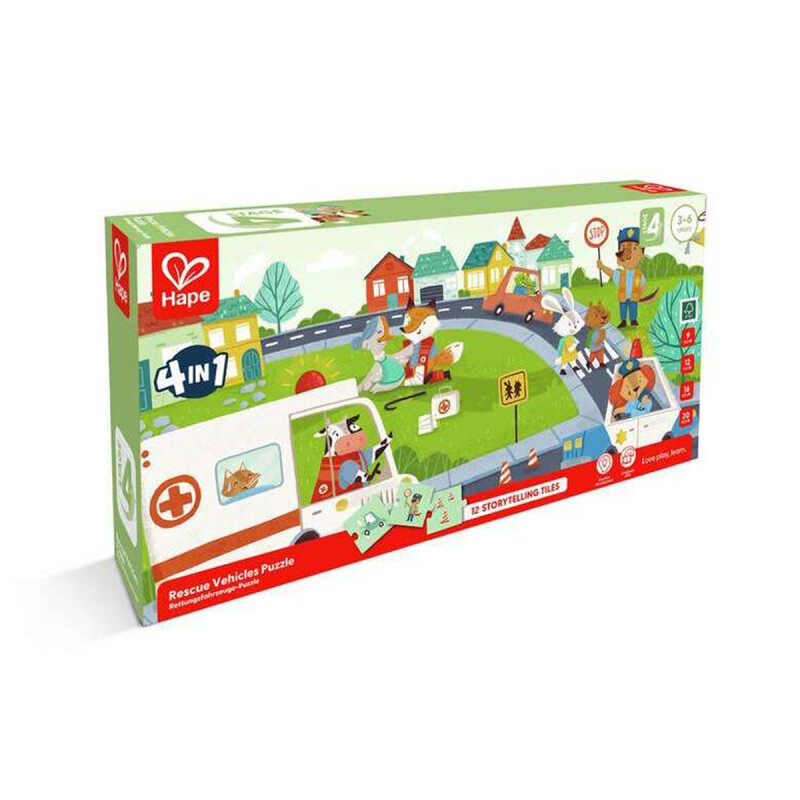 Puzzle Vehículos de rescate 4 en 1 Puzzle Vehículos de rescate 4 en 1